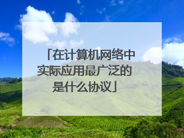 在计算机网络中实际应用最广泛的是什么协议