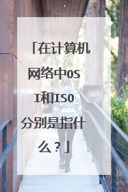 在计算机网络中OSI和ISO分别是指什么？