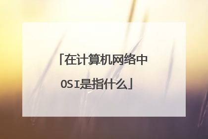在计算机网络中OSI是指什么