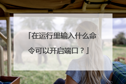 在运行里输入什么命令可以开启端口?