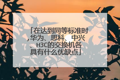 在达到同等标准时,华为、思科、中兴、H3C的交换机各具有什么优缺点