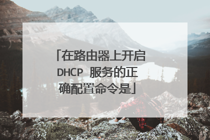 在路由器上开启 DHCP 服务的正确配置命令是