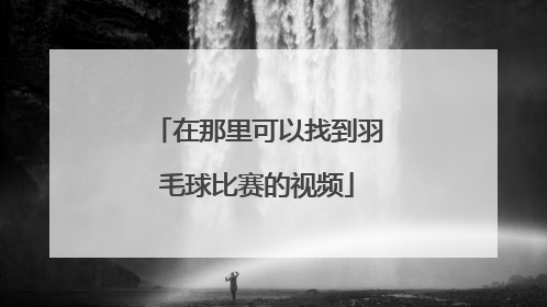 在那里可以找到羽毛球比赛的视频
