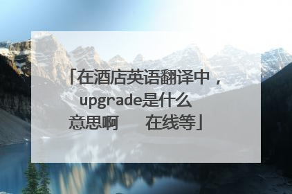 在酒店英语翻译中,upgrade是什么意思啊 在线等