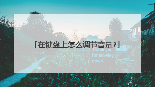 在键盘上怎么调节音量?