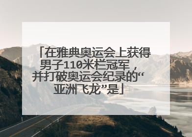 在雅典奥运会上获得男子110米栏冠军，并打破奥运会纪录的“亚洲飞龙”是
