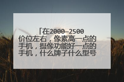 在2000—2500价位左右,像素高一点的手机,摄像功能好一点的手机,什么牌子什么型号的手机性价比比较高?