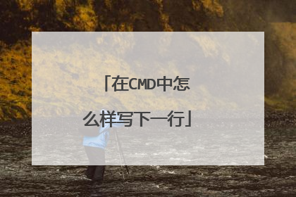 在CMD中怎么样写下一行