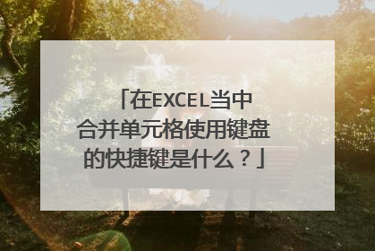 在EXCEL当中合并单元格使用键盘的快捷键是什么？