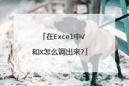 在Excel中√和X怎么调出来?