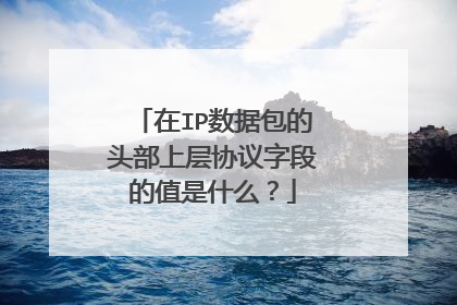 在IP数据包的头部上层协议字段的值是什么？