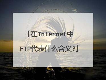 在Internet中 FTP代表什么含义?