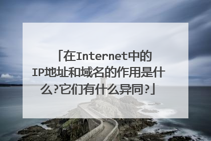 在Internet中的IP地址和域名的作用是什么?它们有什么异同?