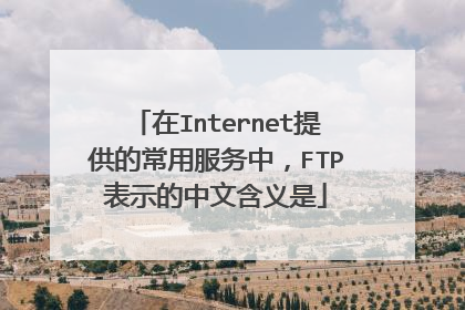 在Internet提供的常用服务中，FTP表示的中文含义是