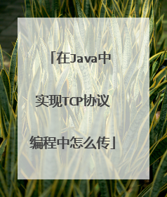 在Java中实现TCP协议编程中怎么传
