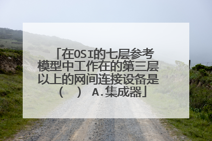 在OSI的七层参考模型中工作在的第三层以上的网间连接设备是( ) A.集成器