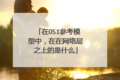 在OSI参考模型中，在在网络层之上的是什么