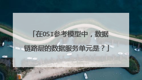 在OSI参考模型中,数据链路层的数据服务单元是?
