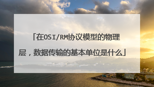在OSI/RM协议模型的物理层，数据传输的基本单位是什么