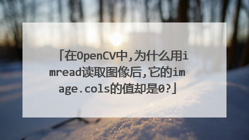 在OpenCV中,为什么用imread读取图像后,它的image.cols的值却是0?