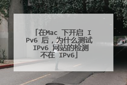 在Mac 下开启 IPv6 后,为什么测试 IPv6 网站的检测不在 IPv6