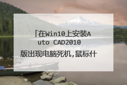 在Win10上安装Auto CAD2010版出现电脑死机,鼠标什么的都动不了?