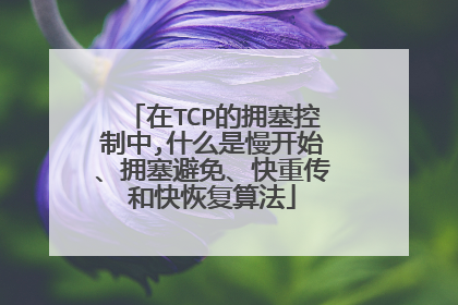 在TCP的拥塞控制中,什么是慢开始、拥塞避免、快重传和快恢复算法