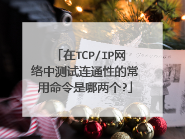 在TCP/IP网络中测试连通性的常用命令是哪两个?