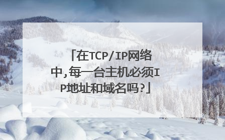 在TCP/IP网络中,每一台主机必须IP地址和域名吗?
