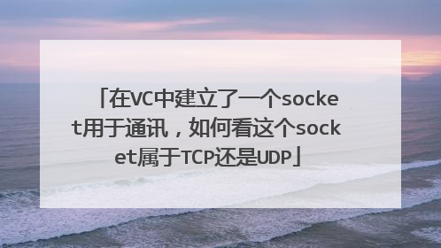 在VC中建立了一个socket用于通讯，如何看这个socket属于TCP还是UDP