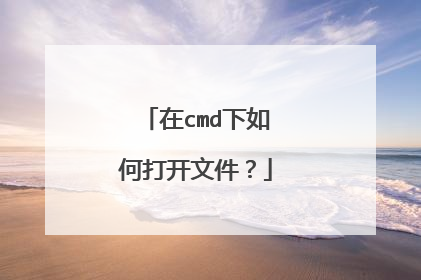 在cmd下如何打开文件？