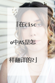 在cisco中AS是怎样翻译的?