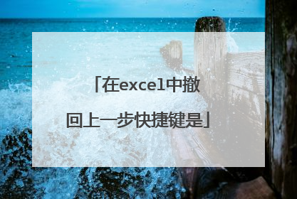 在excel中撤回上一步快捷键是