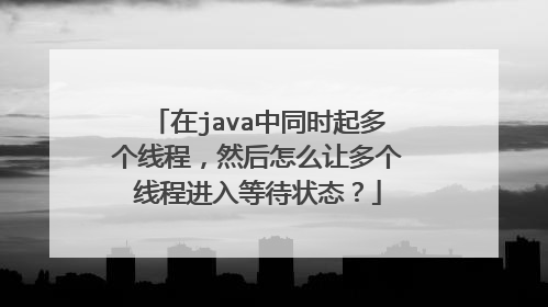 在java中同时起多个线程,然后怎么让多个线程进入等待状态?