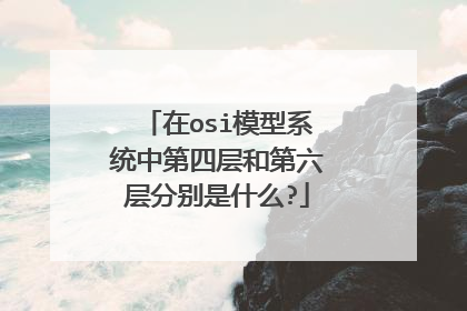 在osi模型系统中第四层和第六层分别是什么?