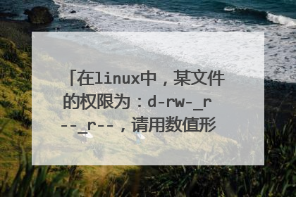 在linux中，某文件的权限为：d-rw-_r--_r--，请用数值形式表示该权限是多少？