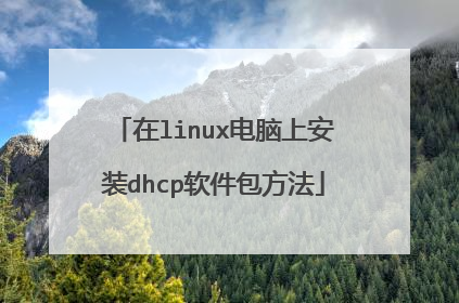 在linux电脑上安装dhcp软件包方法