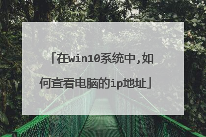 在win10系统中,如何查看电脑的ip地址