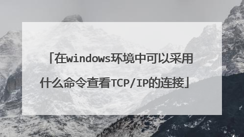 在windows环境中可以采用什么命令查看TCP/IP的连接