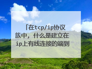 在tcp/ip协议簇中, 什么是建立在ip上有线连接的端到端传输层协议