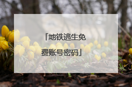 地铁逃生免费账号密码