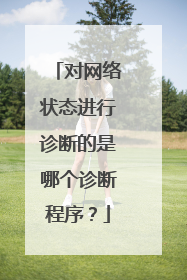 对网络状态进行诊断的是哪个诊断程序?