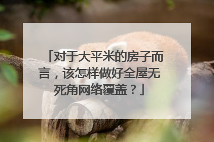 对于大平米的房子而言,该怎样做好全屋无死角网络覆盖?