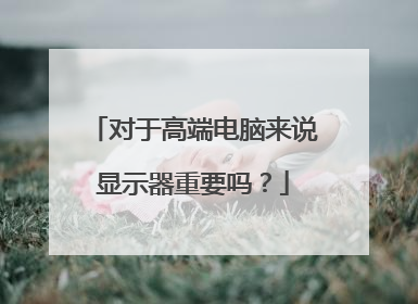 对于高端电脑来说显示器重要吗？