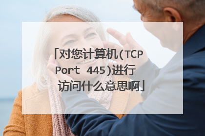 对您计算机(TCP Port 445)进行  访问什么意思啊
