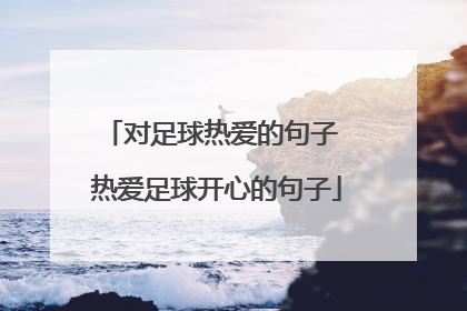 对足球热爱的句子 热爱足球开心的句子