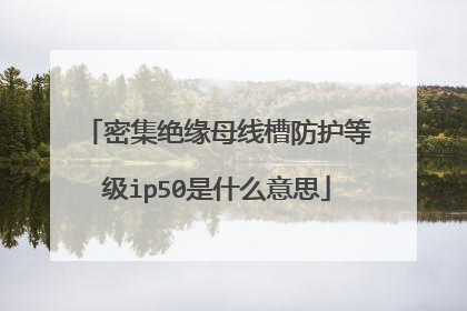 密集绝缘母线槽防护等级ip50是什么意思