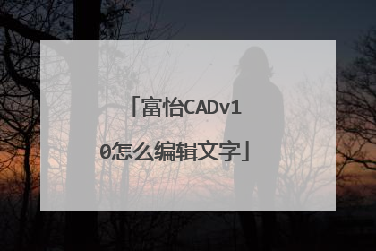 富怡CADv10怎么编辑文字