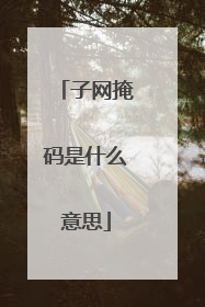 子网掩码是什么意思