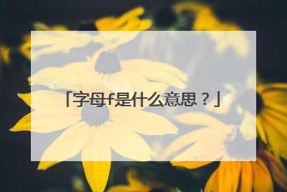 字母f是什么意思？